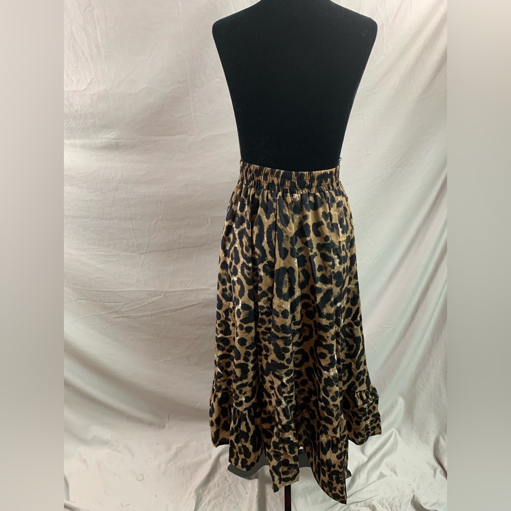 Leopard Print Ruffle Hem Skirt - Picture 7 of 9